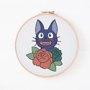 Jiji Cross Stitch Pattern | Kiki's Delivery Service Cross Stitch | Studio Ghibli Cross Stitch