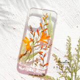 Pressed Real flower phone case for iPhone 8 X 11 12 13 14 15 pro max case, Samsung Galaxy A32 S22 S23 fe case, Google Pixel 5 6 7 8 Pro Case