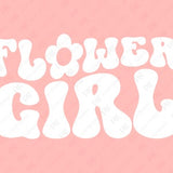 Flower Girl Svg Png, Wedding Svg, Wedding Flower Girl Svg, Trendy Retro Groovy Wavy Digital Download Sublimation PNG & SVG File For Cricut