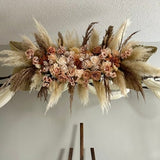 3pcs Pampas grass wedding arch with romantic fall flowers/Boho arrangement/Wedding arbor arrangement/Pampas grass backdrop/Central&2tiebacks
