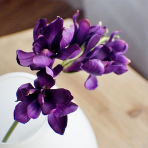 Purple Freesia, Artificial Flower stem, Orchids Stems, Faux Flowers, Flowers DIY Centerpieces Decorations Bridal Bouquets Wedding flowers