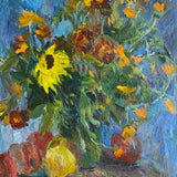 Still life. Oil painting original Ukrainian artist Gorshkov N. 45-35 cm cardboard oil 1970s