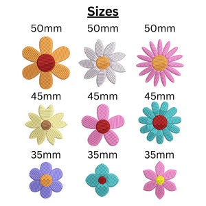 Mini Daisy Flower Embroidery Designs - Mini Embroidery Hoop Art - Daisy Wildflower Patterns - Instant Download