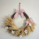 Natural Wheat Wreath Dried Flower Wreath Natural Door Wreath Rustic Flower Wreath Wildflower Wreath Wheat Wreath Home Decoration by Florina