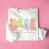 Labor and Delivery Nurse Easter Sweatshirt | L&D Bunny Sweater | L and D Spring Crewneck | Springtime Nurse Shirt | Flowers Tee | Baby Nurse