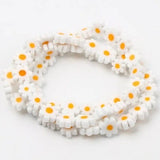 Glass Millefiori Daisy Flower Beads
