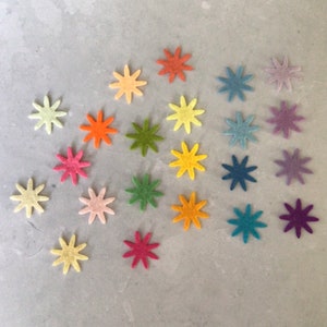 Mini Felt Daisy Flowers, Die Cut Felt Daisies