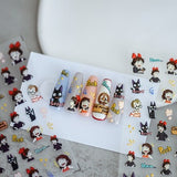 5D Kiki's Delivery Service Nail Stickers, Jiji Cat Nail Decal (70)