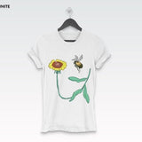 Bumblebee and Blanket Flower T-Shirt - Nature Wildlife Insects Garden Flower
