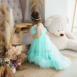 1-3 days delivery Mint Baby Girl Birthday Dress Size 12-18, Sequined Boho Flower Girl Gown, Princess Dress for First 1st 2nd 3rd Birthday