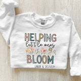 Labor and Delivery Sweatshirt, L&D Nurse Shirt, RN Sweatshirt, Nurse Flower Shirt, Nursing Student Grad Gift, Spring Nurse Apparel