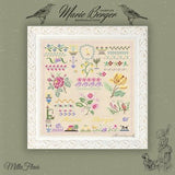 Reproduction of Marie Berger Sampler by MilleFleur, PDF pattern, Cross Stitch pattern, e-delivery chart, digital chart
