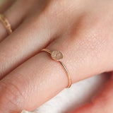 Birth Flower Ring ¥ Gold Filled Ring ¥ Flower Disc Ring ¥ Family Flower Ring ¥ Floral Signet Ring ¥ Personalized Birth Flowers