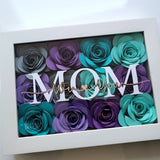 Mothers Day Flower Box | Paper Flower Rose Shadow Box Frame | Cute Gift For Mom, Gift For Mother's Day, Mom We Love You Flowerbox