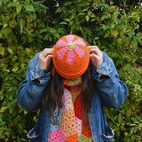 PDF crochet pattern- Winter flower top hat by Realm designs