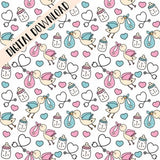 Nursing PNG file, Medical Seamless pattern, Labor and Delivery Seamless Pattern