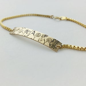 Family Garden Bracelet - Dainty, Custom Family Birth Flowers Bracelet, Choose Your Flowers, Personalized, Family Flowers, Mom, Grandma Gift,