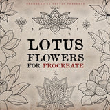 Procreate - Lotus Flowers - Lotus Tattoo Designs - Lotus Flower Tattoo Flash - Different styles
