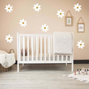 Daisy Wall Decals - Nursery or Toddler Room - Baby Girl Flower Wall Design - Coquette - Decoration - Liv and Bear