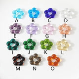4PC Glass Flower Charms, for Jewelry Making Necklace Findings DIY Hand Made Drop Earrings Coloured Glaze Accessories