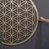 Flower of life wood wall decor 30 inches, Sacred Geometry Wall Art, Large Flower of life wall hanging,  Yoga studio decor