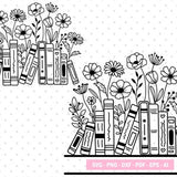 Book Flower Svg Design, Book Svg, Floral Book Svg, Reading Book Svg, Book Lovers Svg, Book With Flower Svg, Library Svg, Teacher Shirt Svg.