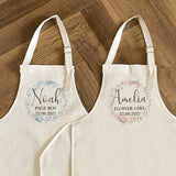 Personalised Flower Girl Apron - Personalised Page Boy Apron - Wedding Favours - Flower Girl Gifts - Page Boy Gifts - Wedding Gifts