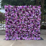 New Design! Big Sale 30% OFF! Periwinkle Purple 5D Flower Wall On Cloth Fabric Wedding Party Photo Backdrop Top Quality Easy Assemble N8824