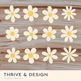 Daisy SVG Bundle, Daisy Flower Svg files for Cricut, Clipart cut files for Cricut, Vector Cutfile, Spring svg, Summer svg, png files,