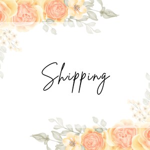Shipping greeting card with floral border