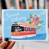 Toronto Raccoon Card - Special Delivery - Illustrated Toronto Transit Greeting Card