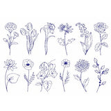 12 Birth Month Flowers Machine Embroidery Design Set, Flower Floral Pattern Instant Download Zip - 5 sizes