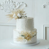 Wedding Cake Topper-White Rose Cake Topper-Dried flower cake topper-Party cake topper-Cake Topper -Pampas grass Cake Topper