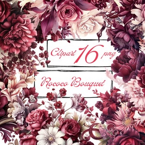 Watercolor floral bouquet border with burgundy, pink, and cream flowers in a frame