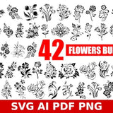flowers svg bundle, flowers clipart png, flowers outlines, flowers vector art, flower design cricut, flowers logo, flowers silhouette, rose