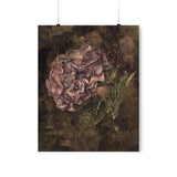 Watercolour Painting Purple Hydrangea Premium Matte Vertical Print Ready To Hang | FREE DELIVERY
