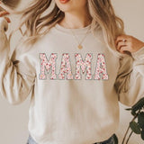 Mother's Day Mama Flower Sublimation PNG Designs Downloads, Floral Mama Retro PNG,  Mama PNG Digital Design, Mother's Day Sublimation