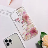 Pink sakura pressed flower phone case for iPhone 15 Pro Max, Samsung  Z Flip 5 S24 Ultra A53 case, Google Pixel 8 Pro 6 Pro case, Xiaomi