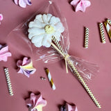 Meringue Flower Pop Gift Bundle - birthday,  baby shower, anniversary, christening, hen party - Cake Topping- Edible decor - FAST DELIVERY