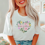 Floral L&D Tech Shirt, Labor and Delivery PCT Shirt Labor and Delivery Patient Care Tech Shirt Spring Flower Bouquet OB Tech Shirt Cna Shirt