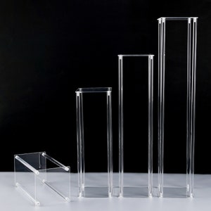 Tall Acrylic Flower Stand Vase Set for Wedding Party Desktop Decoration