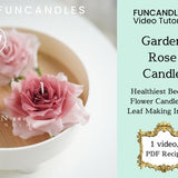 ROSE FLOWER candle making course ¥ healthy beeswax flower candle, garden rose candle recipe, good for beginners