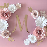 Daisy Roses Paper Flower Set, Nursery Paper Flower Wall Decor, Baby Girl Nursery Flowers, Paper Flowers, Nursery Paper Flowers, wall flowers