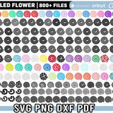 Rolled Flower Svg, 3D flower svg, Paper flower svg, flower roll svg, rolled flowers cut files, svg for cricut, Roller Flower Template