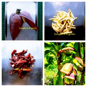Dried banana blossom slices and pieces, natural light color for cooking and smoothies