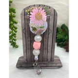 I Love Tiny Humans Badge Reel/Dried flower