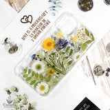 Pressed flower Case cover skin for Samsung S24 Plus Iphone 15 pro case, Iphone 14 pro max case, Iphone 15 plus case, Pixel 7a case 7 6 8 Pro