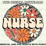 Nurse Sublimation Nurse PNG Floral Nurse Design RN Nursing Png Flower PNG Nurse png  Sublimation Design Digital Download nicu Nurse design