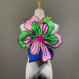 Sparkling Extra Large Sequined Flower Sew-On Patch for Fashionable Clothing Embellishment