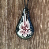 Purple Luminous Flower Drop Pendant Necklace